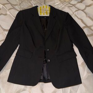 Black Blazer with Two-Button Closure